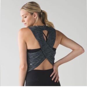 Lululemon Gray Fast As Light Muscle cropped Tank 6 Gray